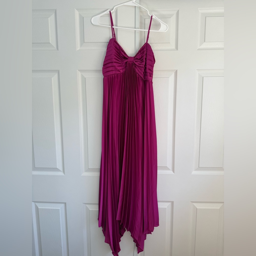 Petal & Pup Fuchsia Pleated Maxi Dress - image 1